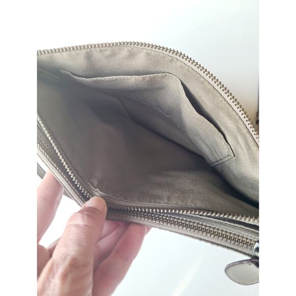 Coach Nylon Crossbody Bag Purse Zip Soft F57899  Brown/Tan Lock Zip MSRP 250 - Picture 13 of 16